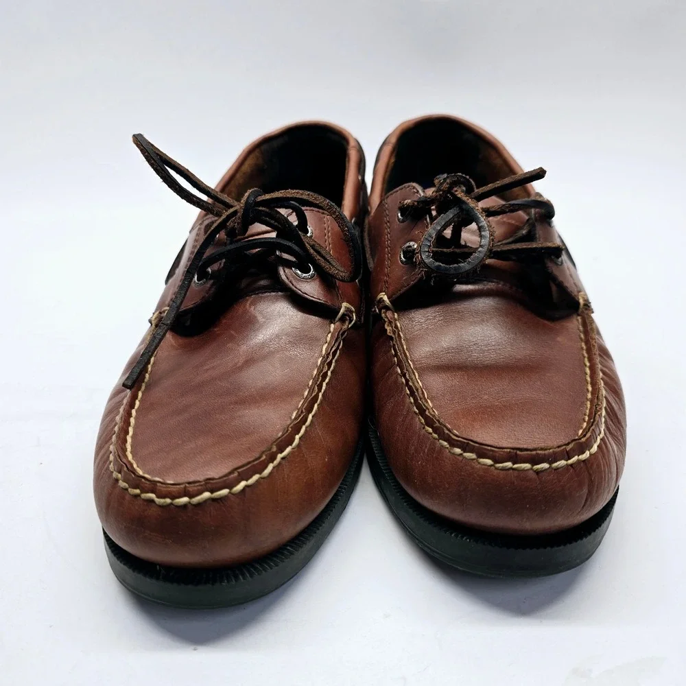 Dockers Castaway Boat Shoes Mens Size 10M Leather Loafers Raisin Classic Slip On